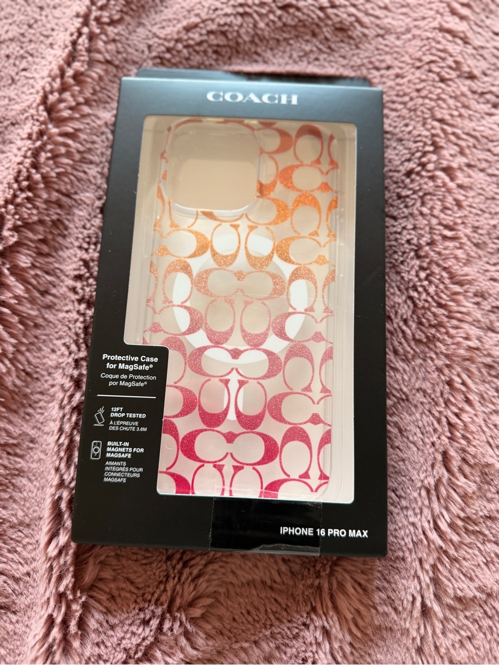 COACH Gradient Signature MagSafe Case - Pink & Orange